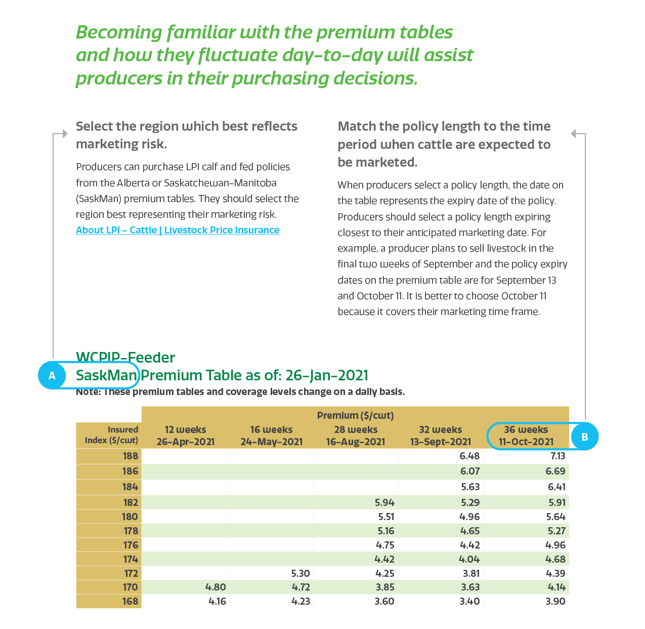 Understanding the Premium Table part 1